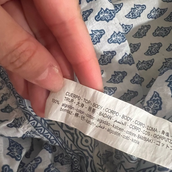 Zara Blue and White Maxi Dress - Picture 8 of 8